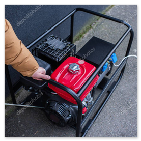 Agregat prądotwórczy na samochodzie serwisowym