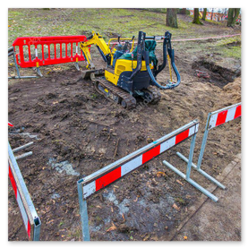 Minikoparka do prac instalacyjnych